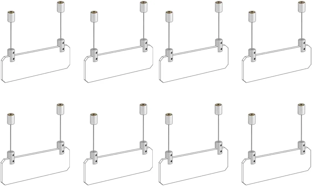 Ceiling Sign Hanger, Solid Aluminum Picture Hanging Hardware for Hanging Acrylic /Picture/Sign Board/Frame
