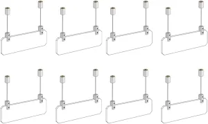 Ceiling Sign Hanger, Solid Aluminum Picture Hanging Hardware for Hanging Acrylic /Picture/Sign Board/Frame
