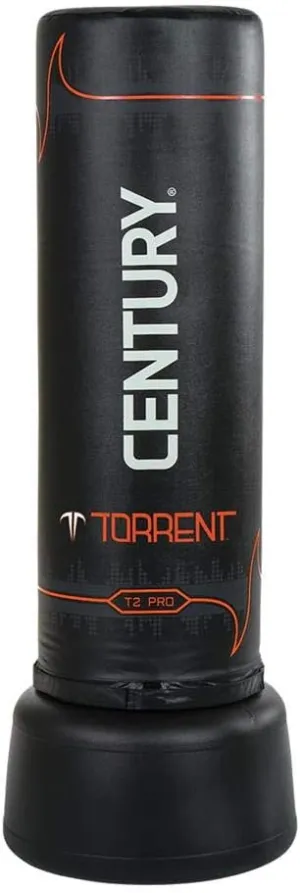 Century Torrent Training Bag, Black Freestanding Punching Bag, Ideal for Martial Arts, Boxing, and Cardio Workouts for Men and Women