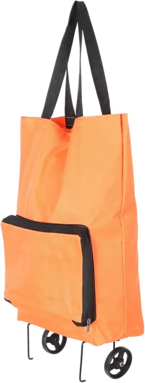 Ciieeo Folding Grocery Cart Bag with Wheels Compact Rolling Trolley for Shopping Travel Sturdy Lightweight Design with Spacious Interior Wheels for Smooth Rolling Experience