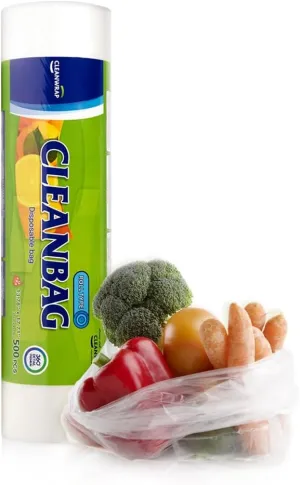 CLEANWRAP Food Storage Roll Bags (13.78 * 17.71-500 PCS) - Mother's Day Gifts for Mom, Mini Bread and Produce Plastic Bags