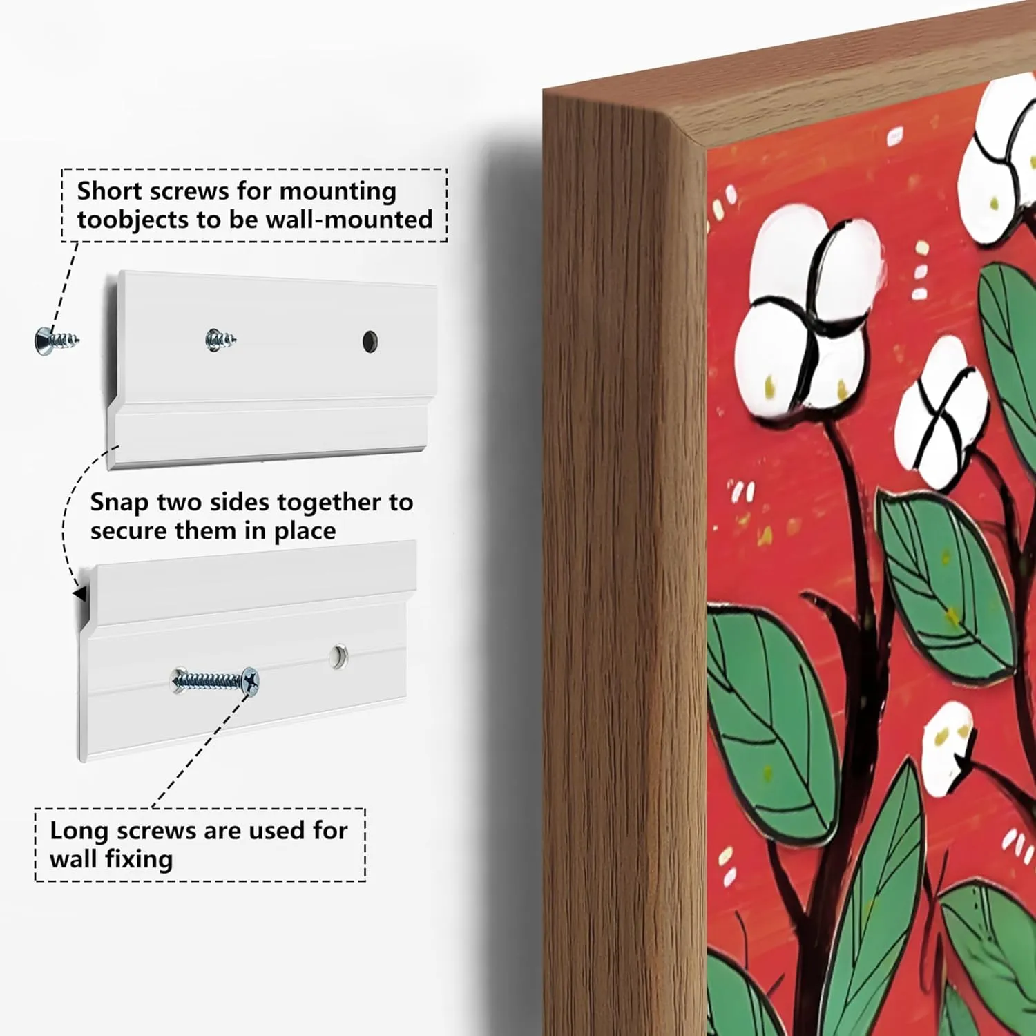 Cleat Picture Hanger Hardware Kit - 16 Pairs 4'' Aluminum Z Hanger Wall Mount Bracket Kit, Interlocking Z Clips for Hanging Wall Art, Mirrors, Panels, Cabinets, Whiteboards