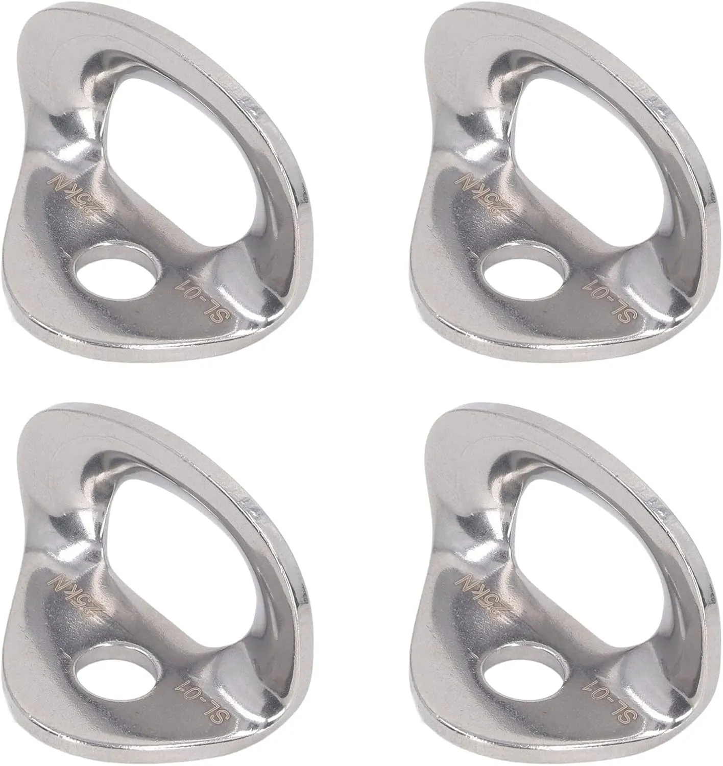 Climbing Bolt Hanger, 10Pcs Stainless Steel Rock Climb Anchors Tiedown for Rock Climbing Cave Exploration Rappelling Engineering Protecton