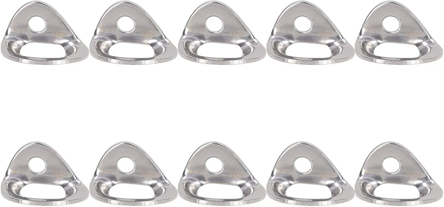 Climbing Bolt Hanger, Pack of 10 Large Bearing Capacity Climbing Hanger Lightweight Stainless Steel Rock Climbing Anchors for Rock Climbing Cave Exploration Engineering Protect