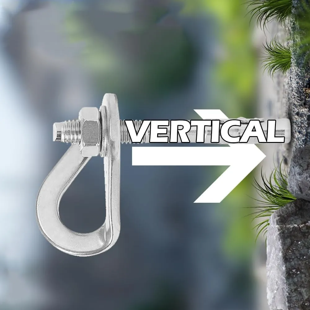 Climbing Holds Anchor Set - 3PCS - Stainless Steel Bolt Hanger and Bolt Heavy Duty Climbing Holds Weight 2500KG for Indoor Outdoor Climb Train