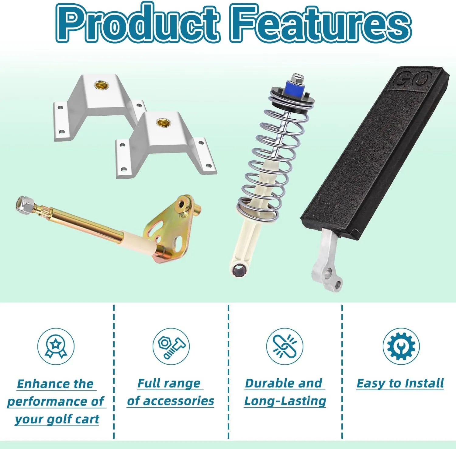 Club Car DS Pedal Rebuild Kit, Golf Cart Pedal Repair Kit Suitable for Club Car DS Electric & Gas Golf Cart