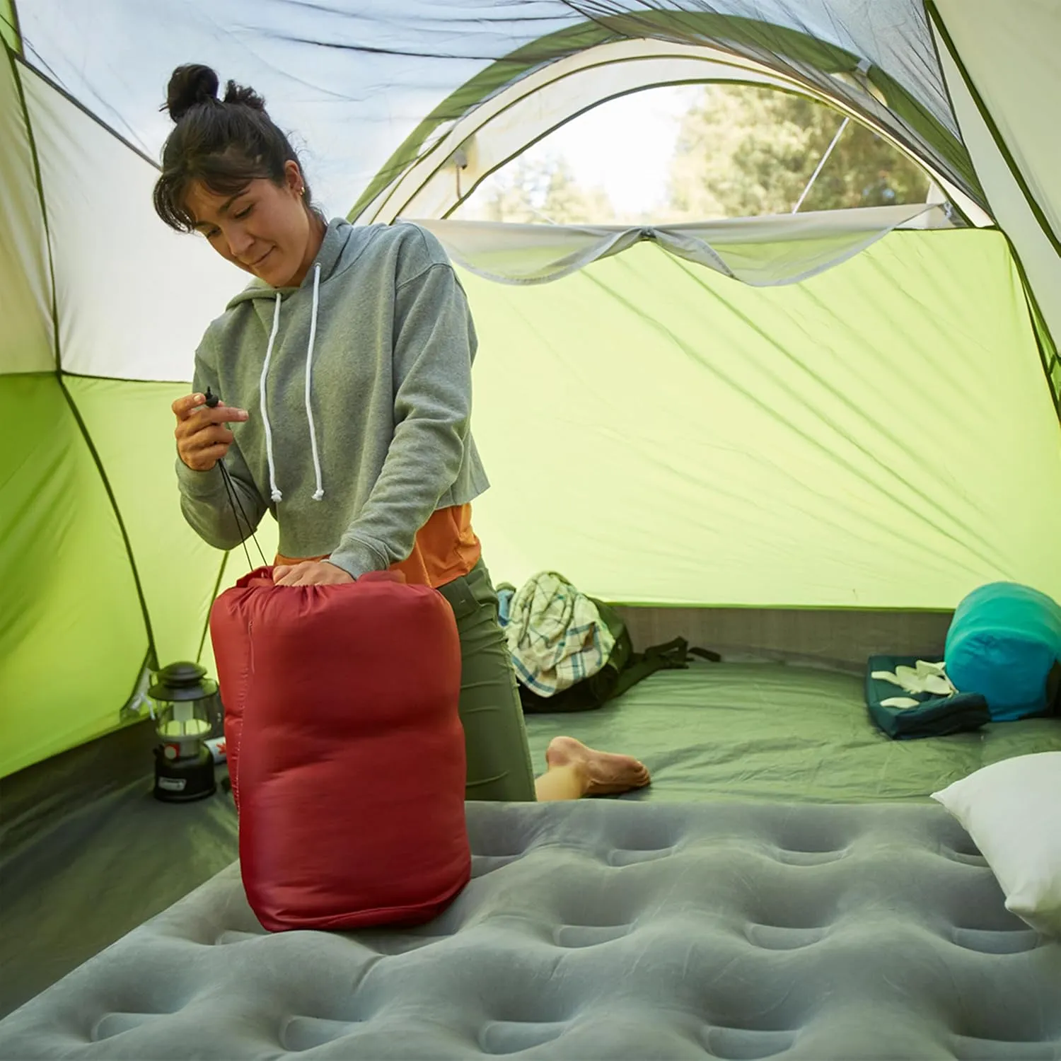 Coleman Flatlands Sleeping Bag, Made from 100% Recycled Material, Cool Weather Adult Sleep Sack