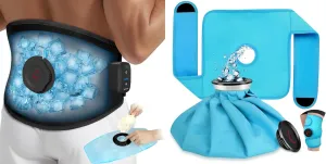 Comfytemp Auto Air Compression Cold Therapy Large Back Brace and Knee Ice Pack Wrap, FSA HSA Eligible, Hot & Cold Physical Therapy
