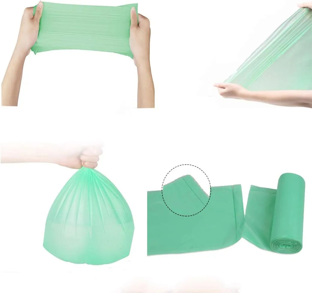 Compostable Trash Bags, Lythor 4 Gallon Small Garbage Bags 100 Count Made From PSM Starch-based for Kitchen Bathroom Bedroom Office Trash Can
