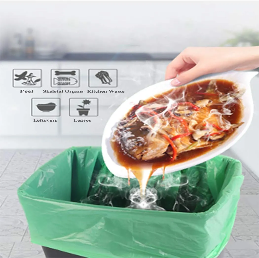 Compostable Trash Bags, Lythor 4 Gallon Small Garbage Bags 100 Count Made From PSM Starch-based for Kitchen Bathroom Bedroom Office Trash Can