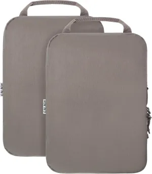 Compression Packing Cubes for Travel, 2 Set Compression Bags Travel Cubes for Packing Suitcase Organizer, Khaki