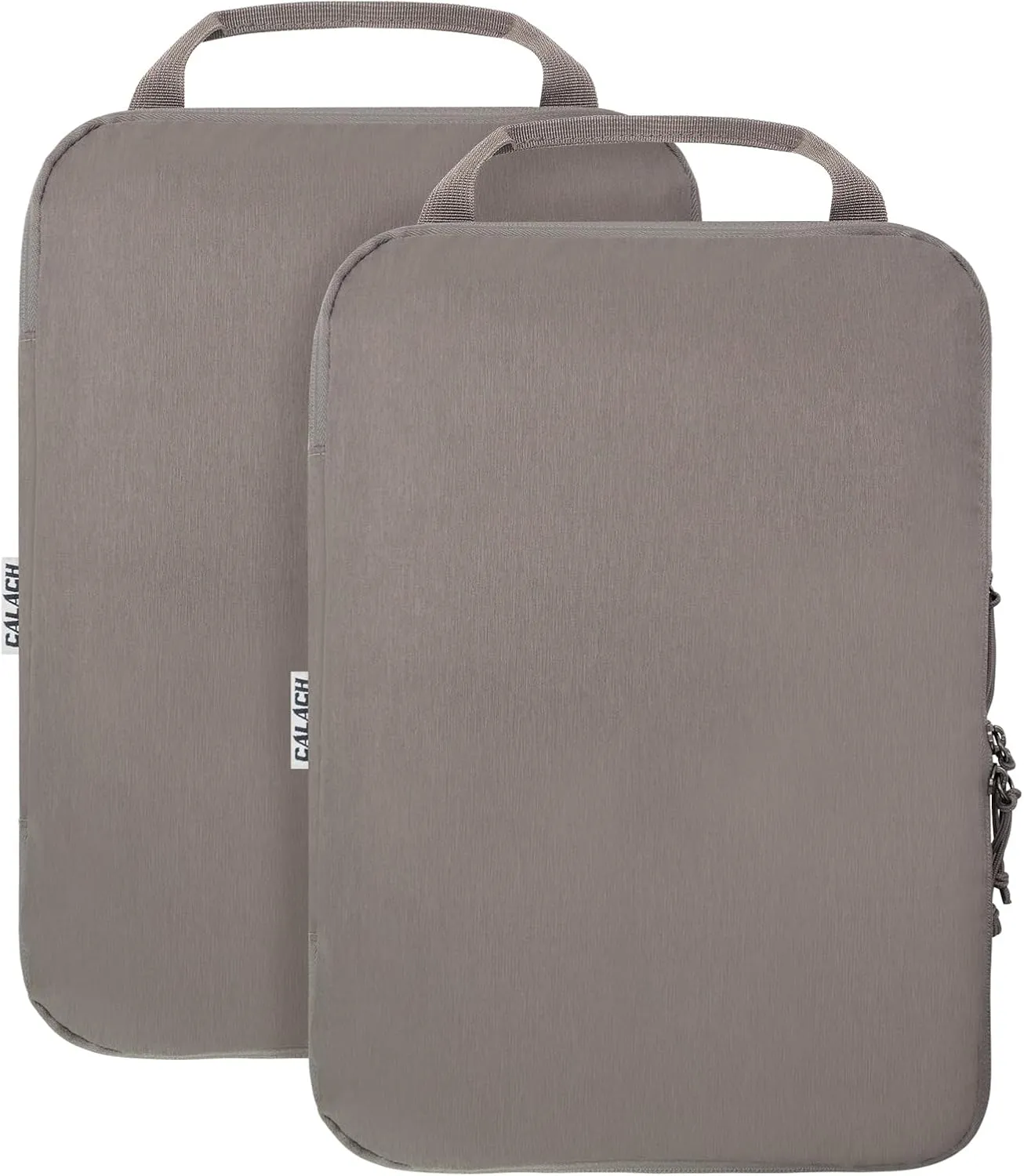Compression Packing Cubes for Travel, 2 Set Compression Bags Travel Cubes for Packing Suitcase Organizer, Khaki