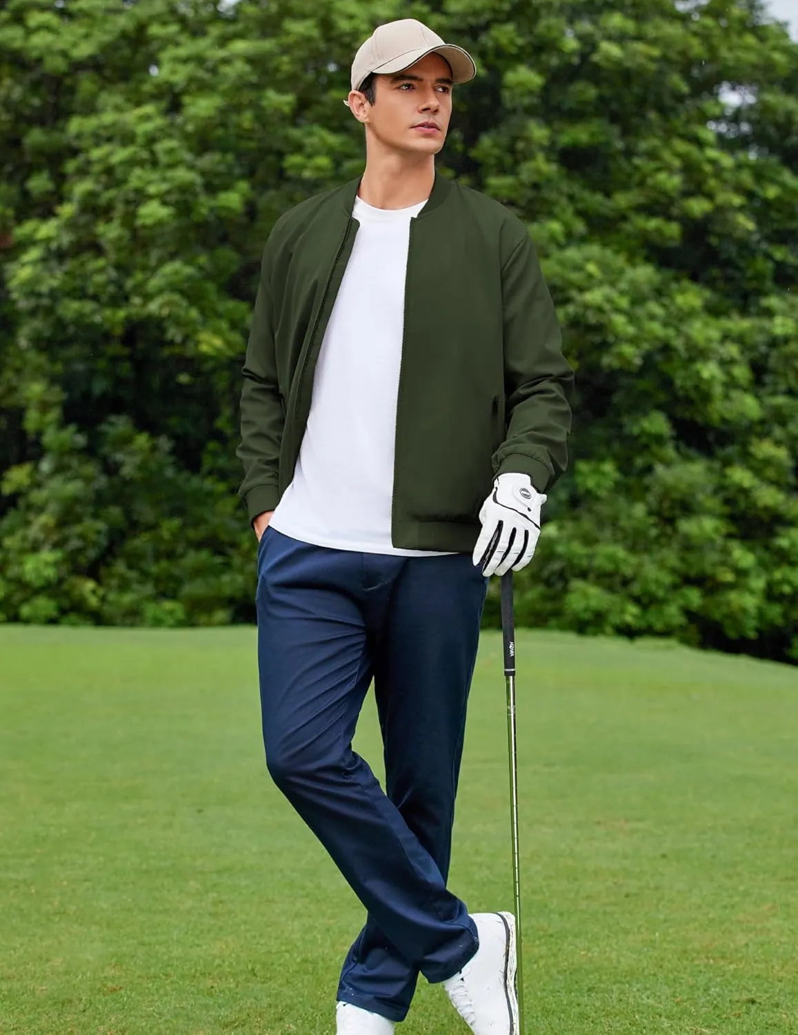 COOFANDY Men's Bomber Jacket Lightweight Casual Stylish Light Flight Jacket Windbreaker Varsity Jackets