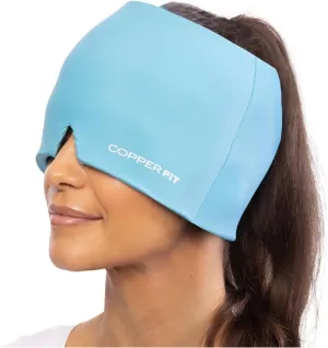 Copper Fit Rapid Relief PRO Migraine Headache Relief Cap, Soothing Ice Pack Mask Products, Cooling Gel Hat, Face Cold Compress Head Wrap for Tension, Stress, Sinus – Class 1 Medical Device