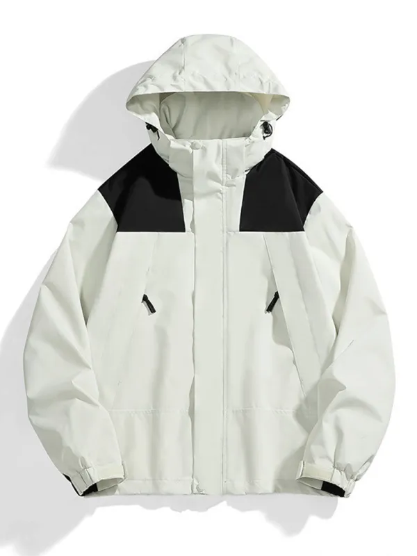 Couples' Adventure Jacket: Waterproof & Windproof with Detachable Hood