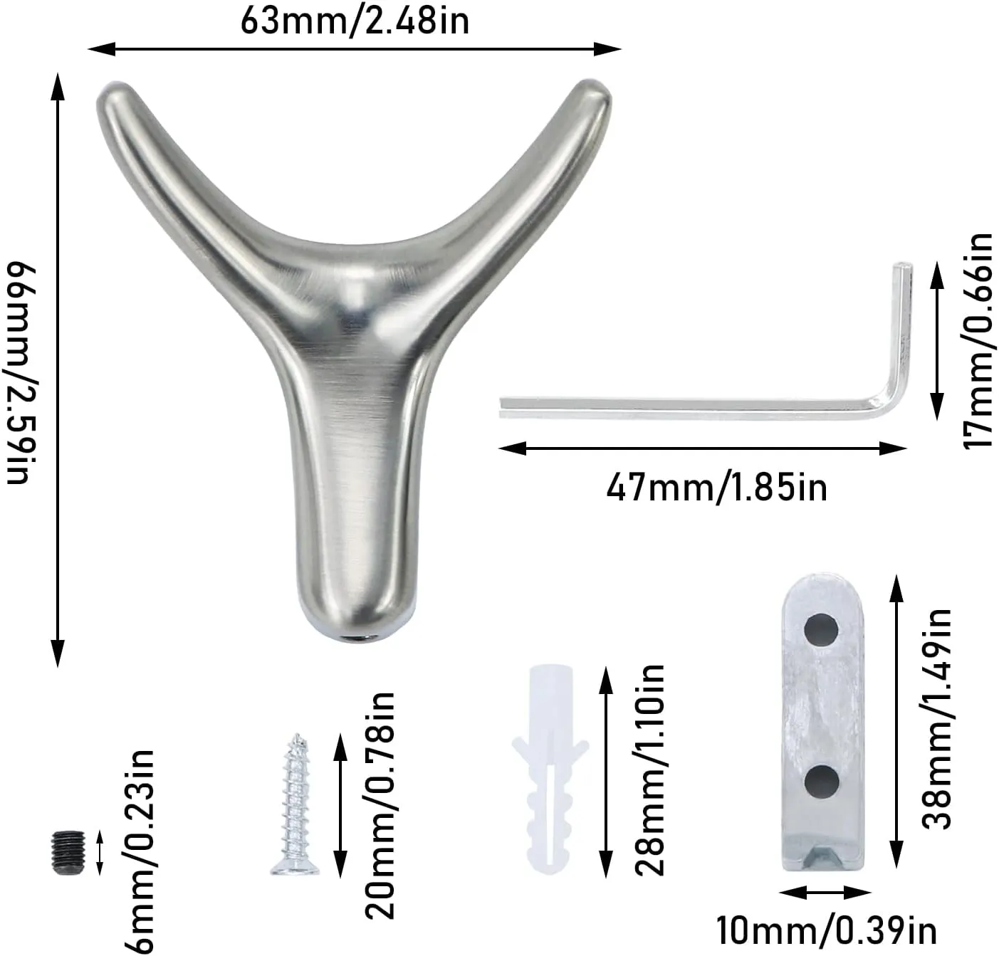 Cow Head Towel Hooks Creative Coat Robe Hooks Wall Hooks for Heavy Duty Bathroom Bedroom Kitchen Hotel Pool Hanging Towel Clothes Hats Bags 4 Pcs (Brushed Nickel - Grey)
