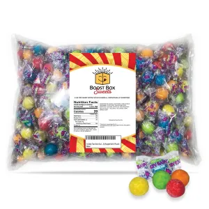 Cry Baby Extra Sour Fruit Gumballs, 5 Pound Bulk Bag (Approx 400 Pieces) Individually Wrapped Gumballs, Chewing Bubble Gum, Colorful Gum Balls, Sour Gum