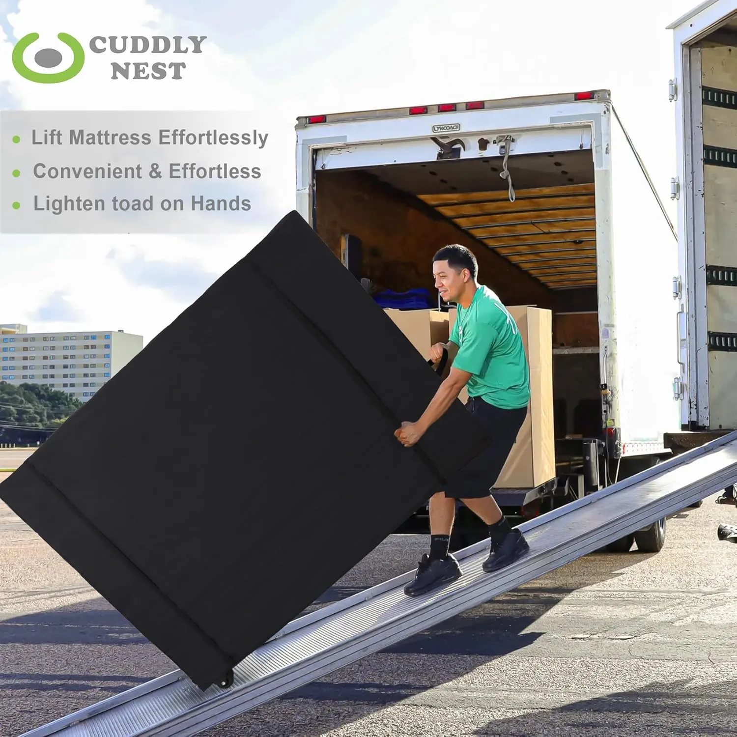 Cuddly Nest Rolling Mattress Storage Bag with Wheel- Reusable Heavy Duty Mattress Cover for Moving and Storage (Full&Wheel)