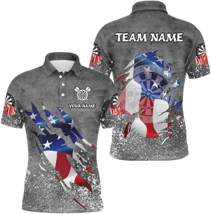 Customize Dart Shirts for Men, Dart Shirts, Funny Darts Mode On Custom Black White American Flag, Dart