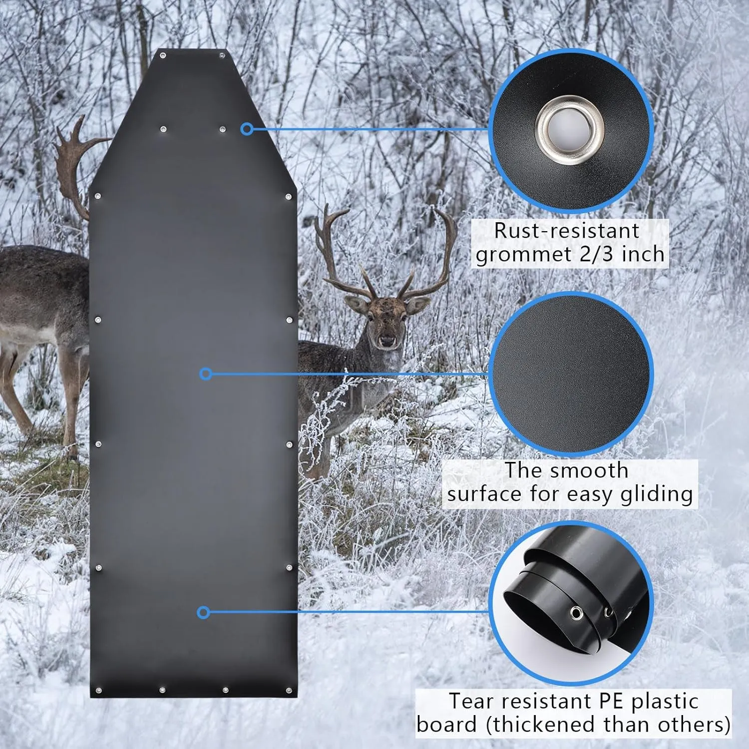 Deer Drag Sled Game Glide - Deer Cart Game Hauler Thickened Tear-Resistant Hunting Accessories and Gear for Hauling Hunter's Trophy - Perfect Hunting Gift for Men