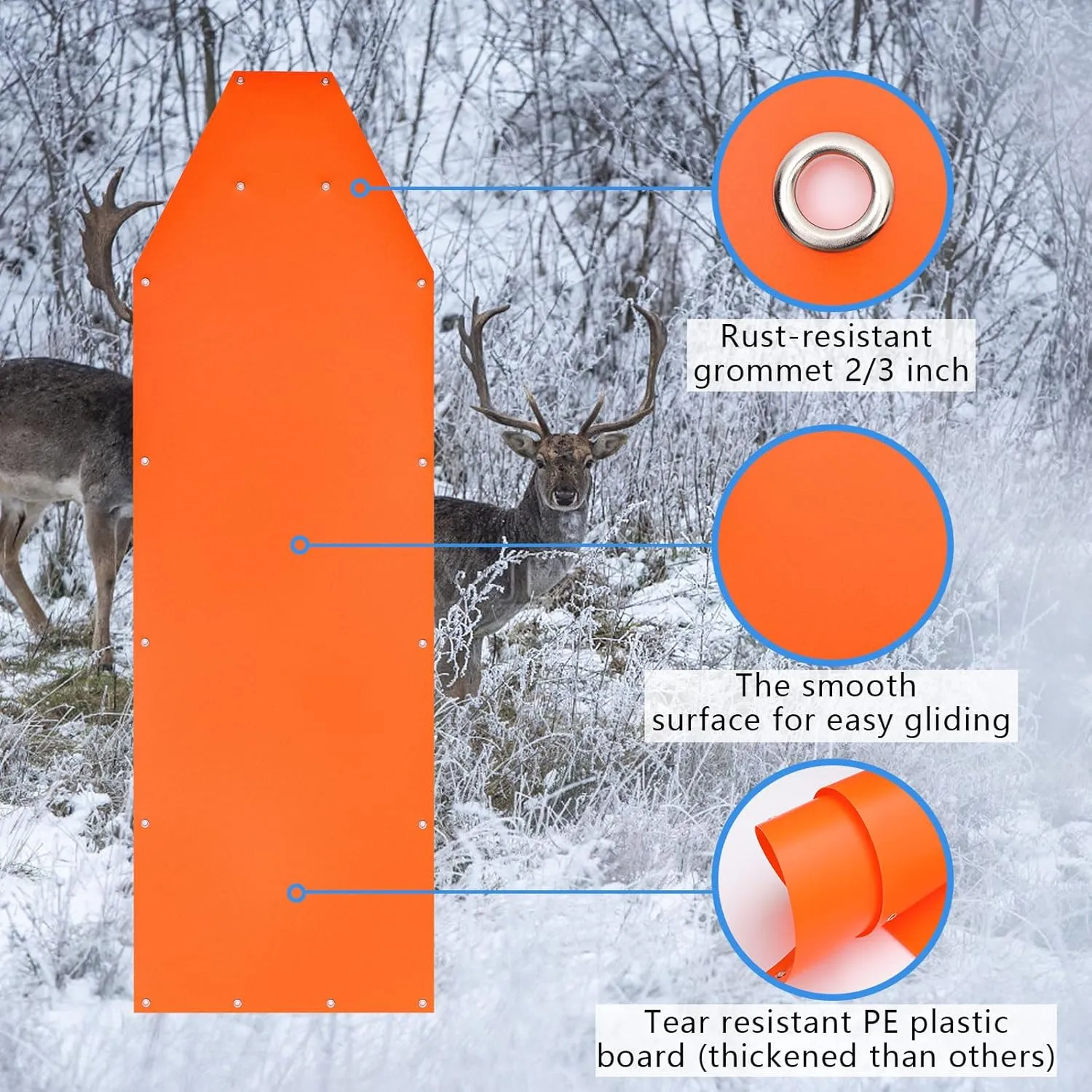 Deer Drag Sled Game Glide - Deer Cart Game Hauler Thickened Tear-Resistant Hunting Accessories and Gear for Hauling Hunter's Trophy - Perfect Hunting Gift for Men