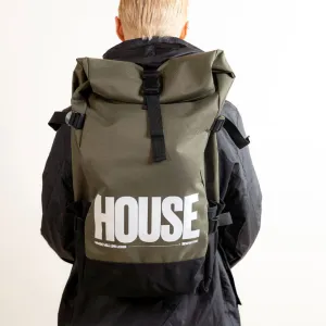 Defected House Statement Roll-Top Backpack