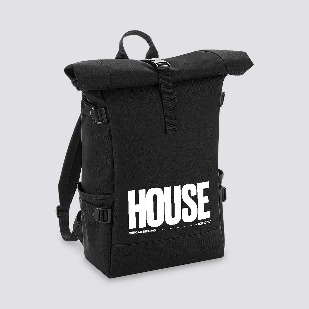 Defected House Statement Roll-Top Backpack