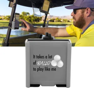 DESERT FOX GOLF Phone Caddy – Funny Quotes Golf Cart Phone Holder with Secure Strap for Hands-Free GPS & Golf Apps – Gifts for Men & Women