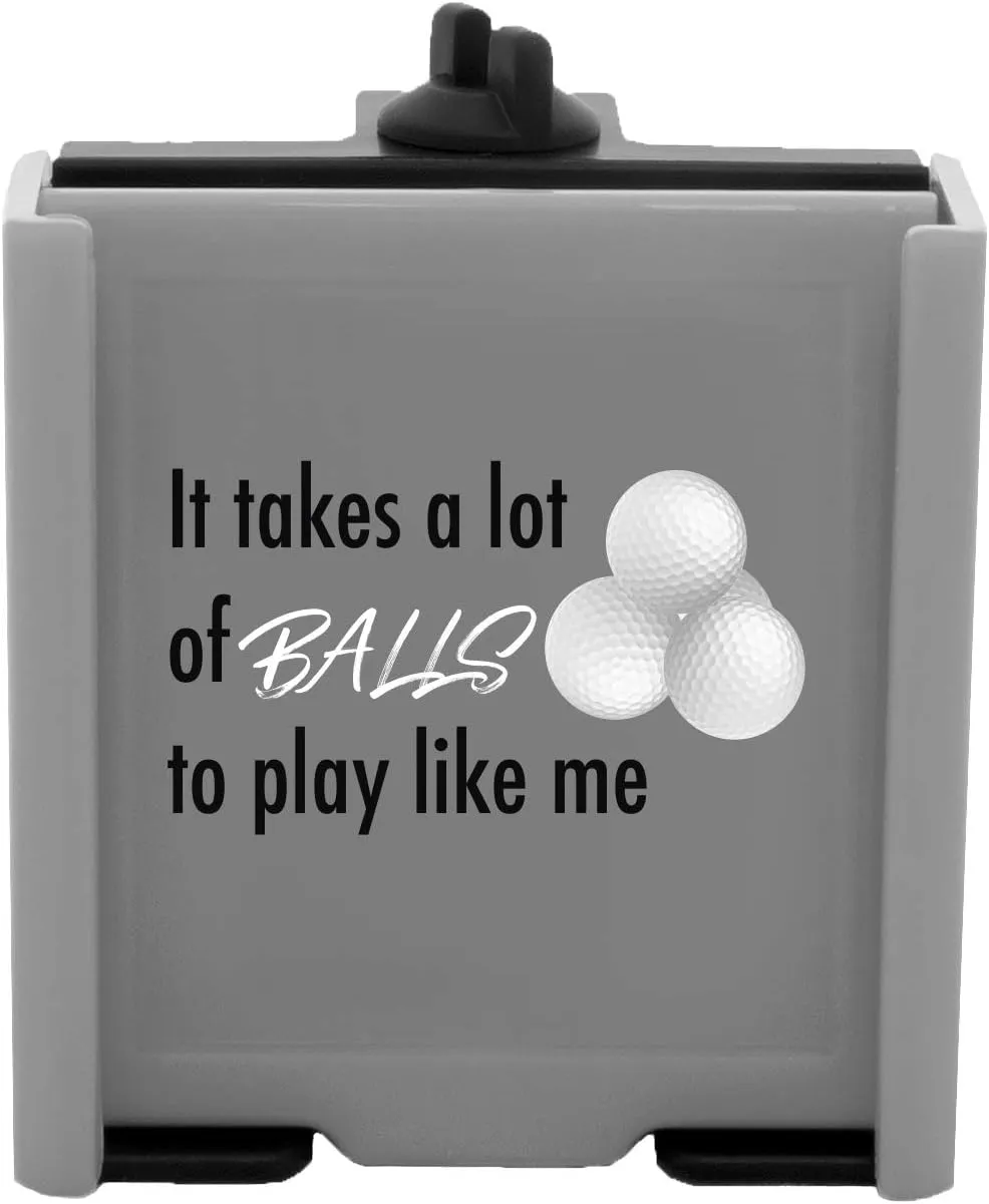DESERT FOX GOLF Phone Caddy – Funny Quotes Golf Cart Phone Holder with Secure Strap for Hands-Free GPS & Golf Apps – Gifts for Men & Women