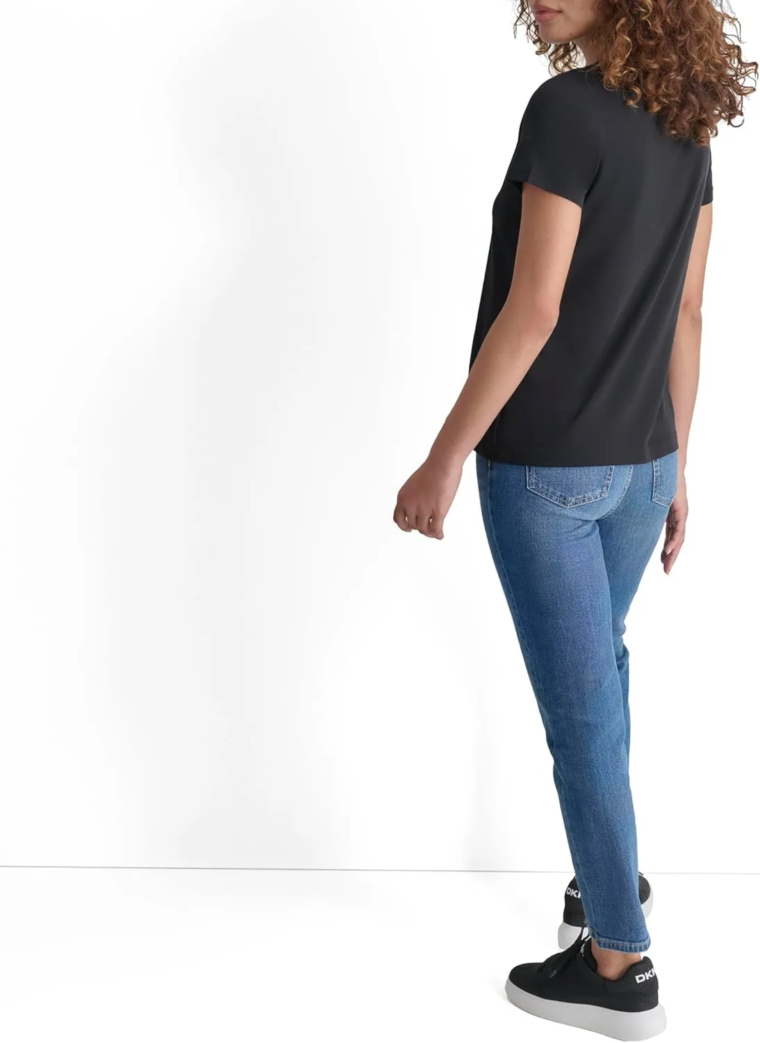 DKNY Women's Comfortable Soft Glitter Top
