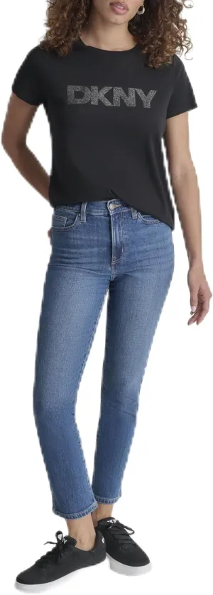 DKNY Women's Comfortable Soft Glitter Top