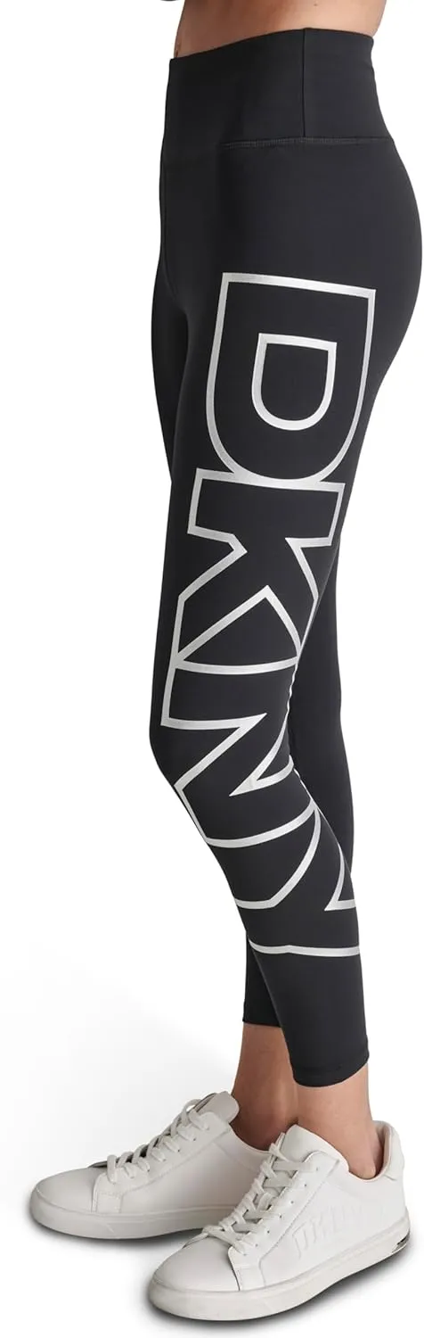 DKNY Women's Exploded Logo High Waist Balance Compression Legging