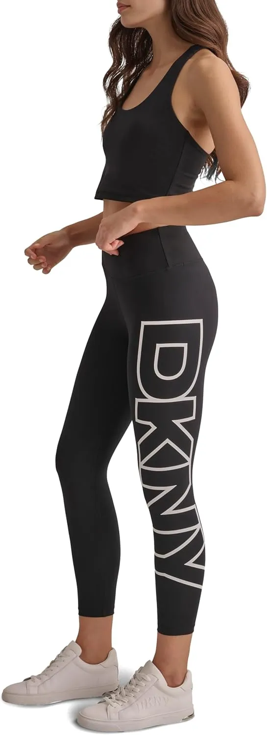 DKNY Women's Exploded Logo High Waist Balance Compression Legging
