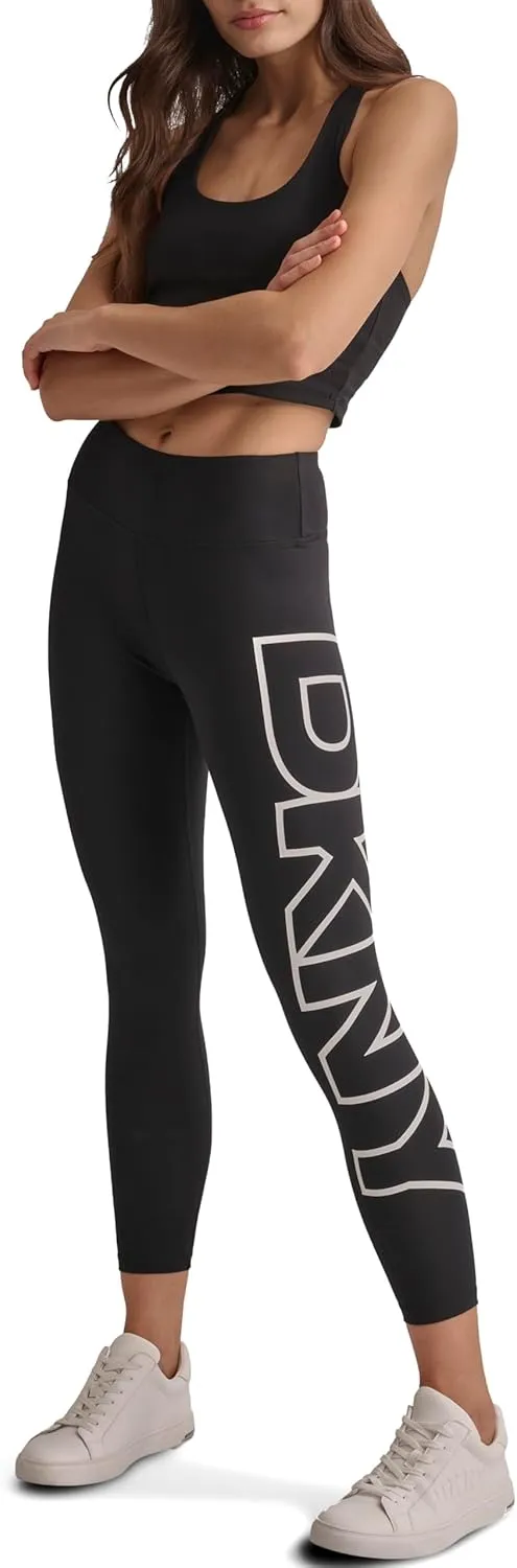 DKNY Women's Exploded Logo High Waist Balance Compression Legging