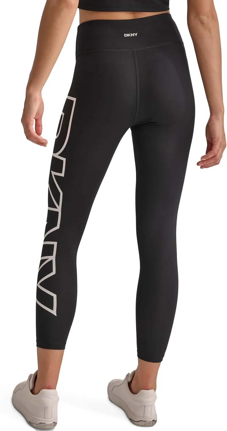 DKNY Women's Exploded Logo High Waist Balance Compression Legging