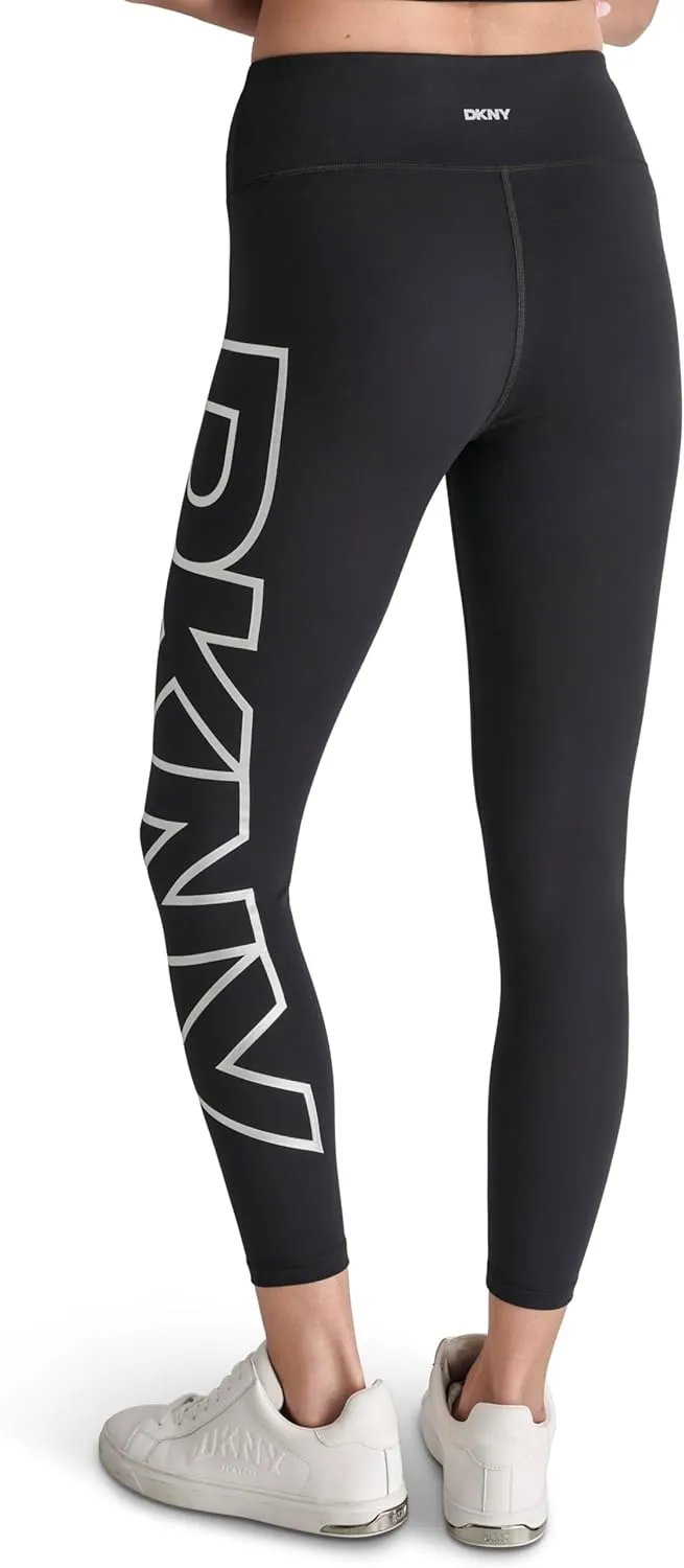 DKNY Women's Exploded Logo High Waist Balance Compression Legging