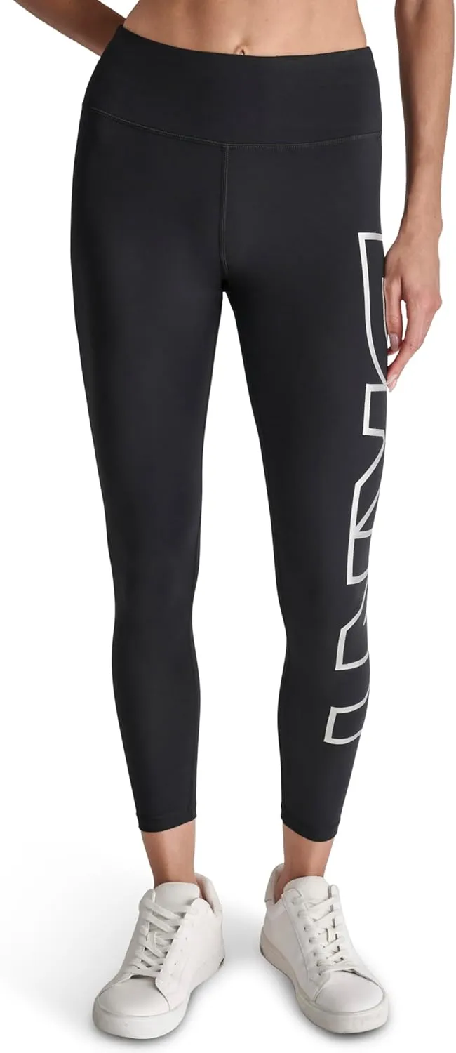 DKNY Women's Exploded Logo High Waist Balance Compression Legging