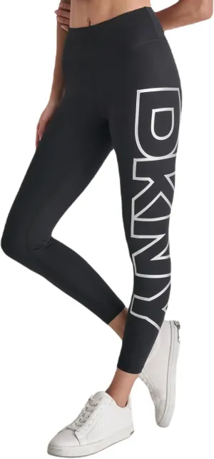 DKNY Women's Exploded Logo High Waist Balance Compression Legging