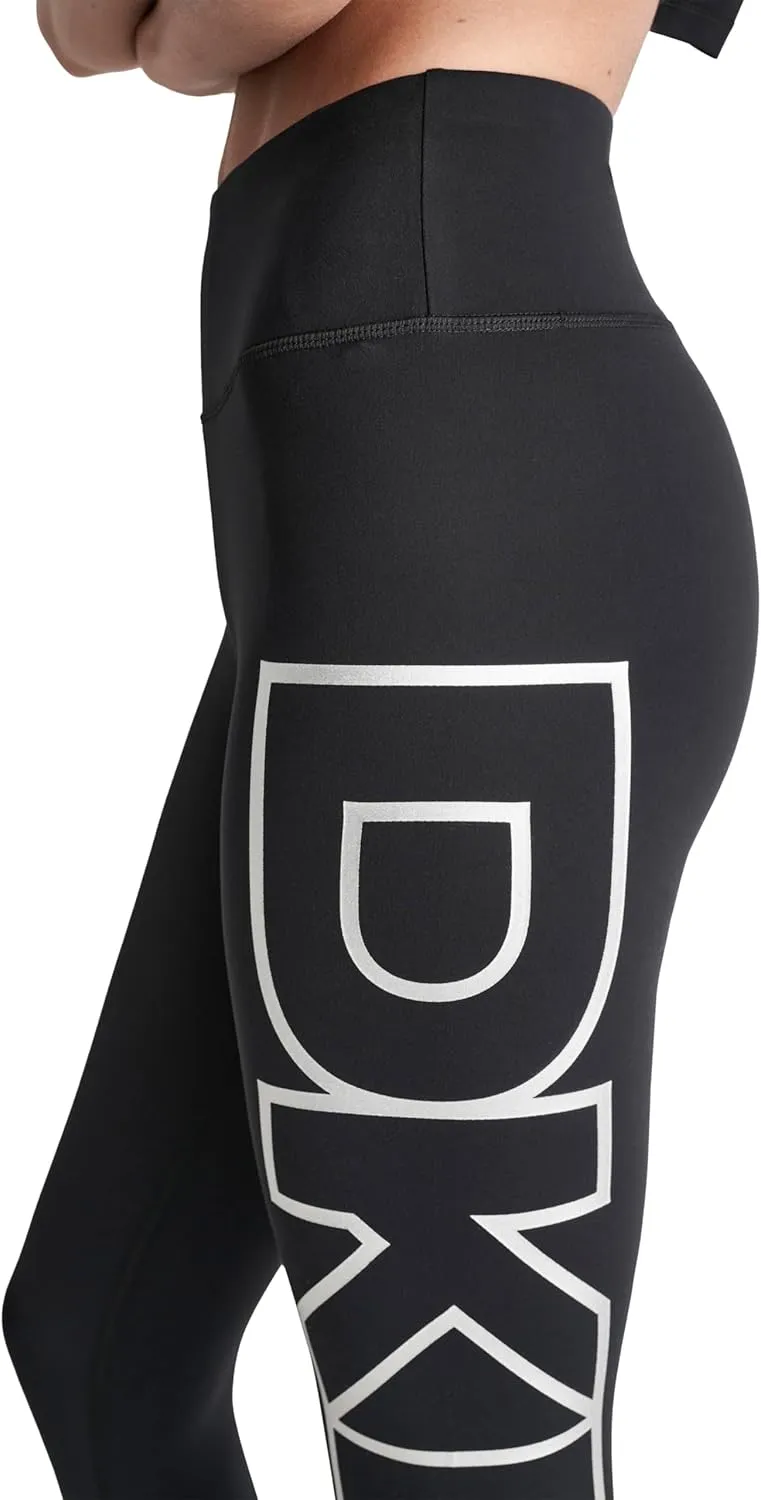 DKNY Women's Exploded Logo High Waist Balance Compression Legging