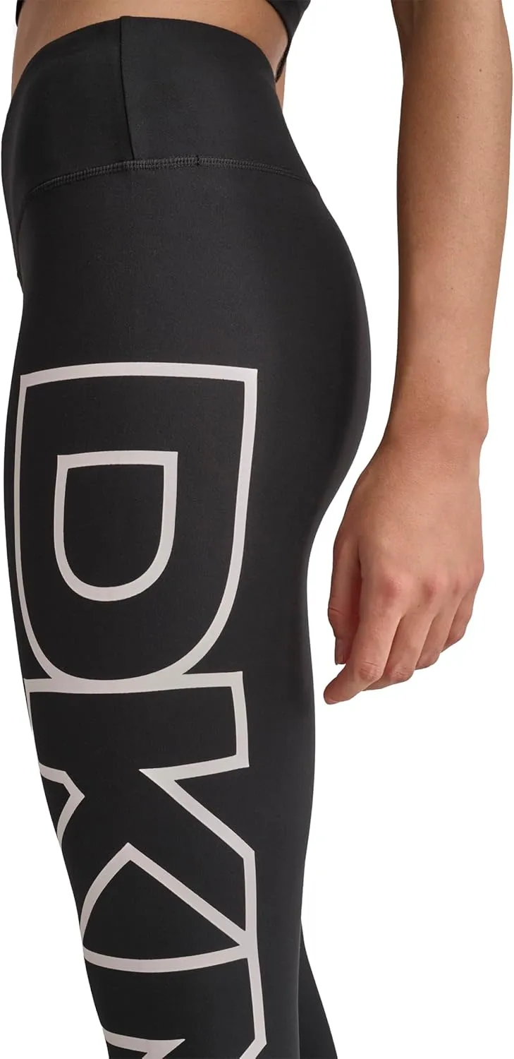 DKNY Women's Exploded Logo High Waist Balance Compression Legging