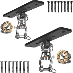 Dolibest 2 Pack Heavy Duty Swing Hangers, Swing Set Accessories for Indoor and Outdoor Playground, Porch Swing, Hanging Kit for Wooden and Concrete Set with 8 Wood Screws and 8 Expansion Bolts, 900LB