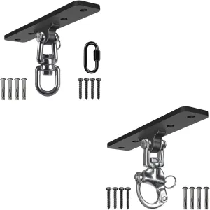 Dolibest Heavy Bag Hanger,Wall Ceiling Mount Hook 360° Rotation Wood Beam Holder Body Weight Strength Training Systems, Aerial Yoga Swing & Hammock, Resistance Band for Wooden Sets