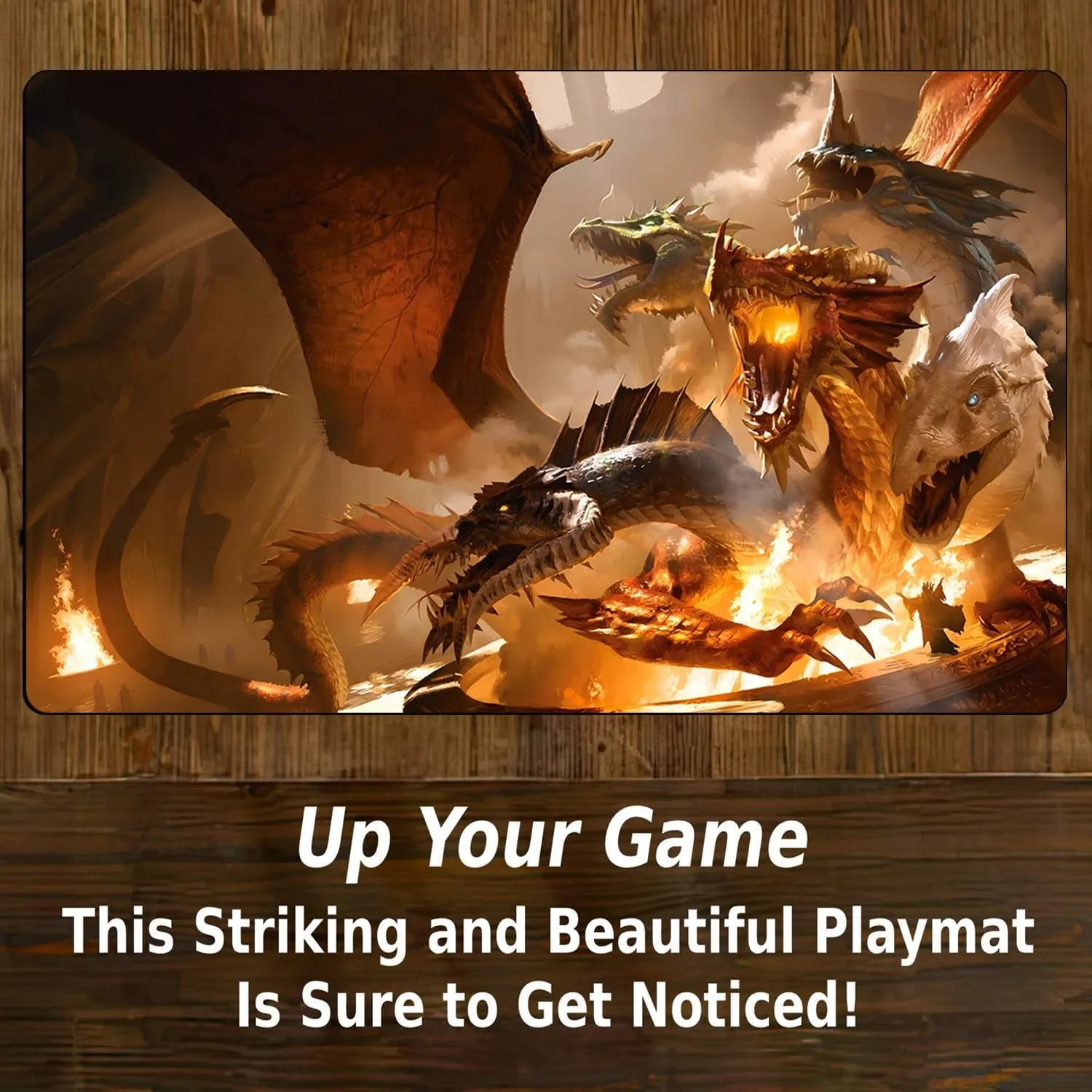 Dragon TCG Playmat, 24 x 14 Inches - MTG, DTCG, CCG, RPG Trading Card Game Playmat - Smooth Surface Battle Game Rubber Collection