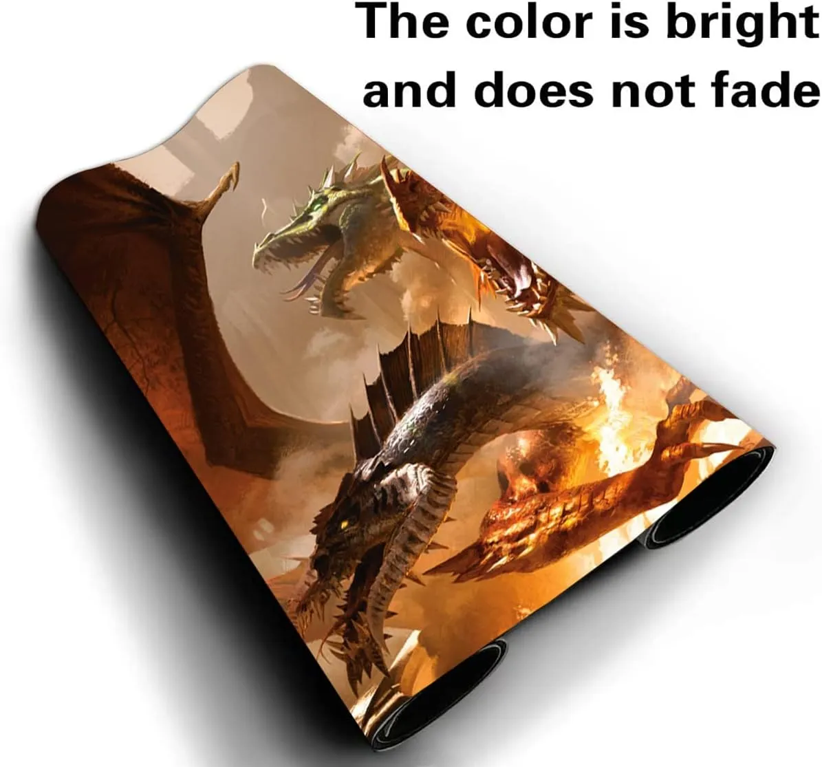 Dragon TCG Playmat, 24 x 14 Inches - MTG, DTCG, CCG, RPG Trading Card Game Playmat - Smooth Surface Battle Game Rubber Collection