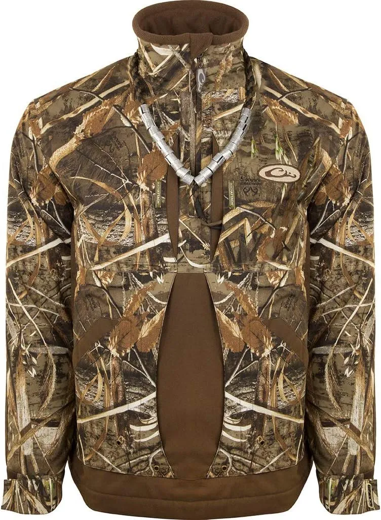 Drake Mens Fleece Lined Guardian Flex Quarter Zip Hunting Jacket