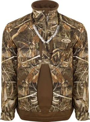 Drake Mens Fleece Lined Guardian Flex Quarter Zip Hunting Jacket