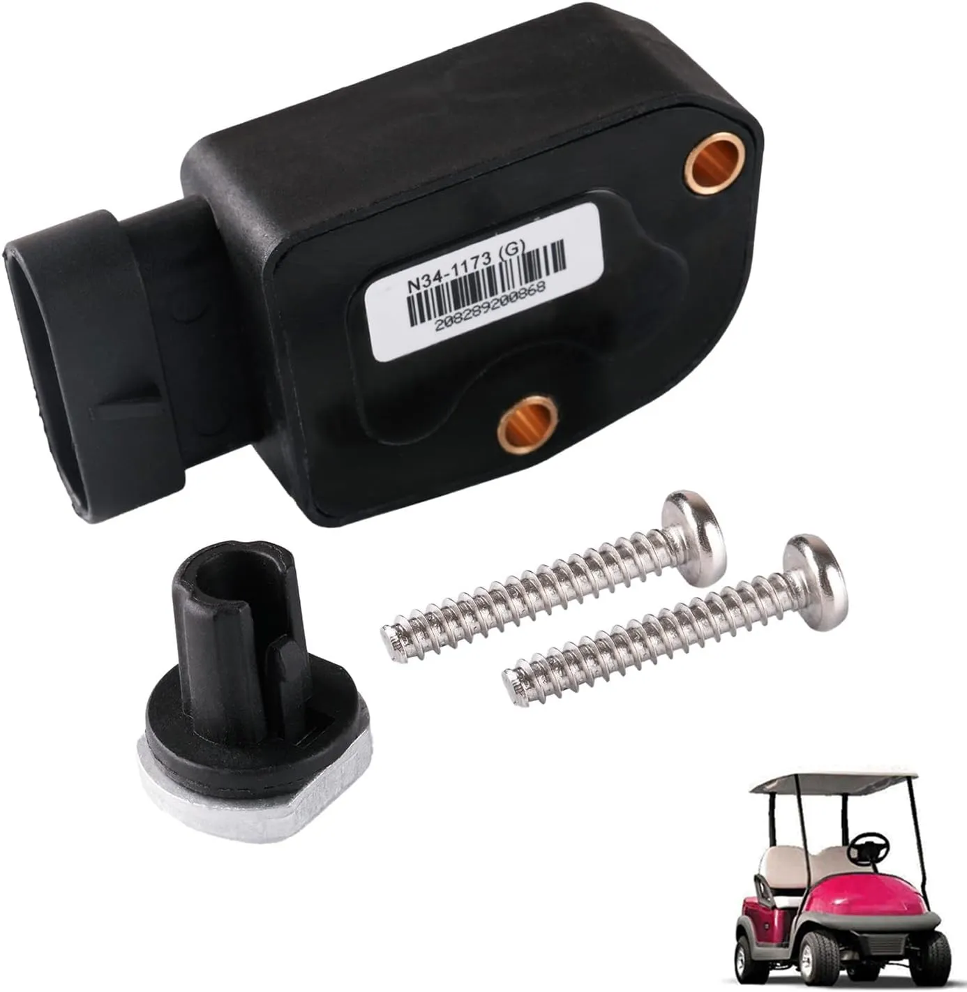 Drive-up Golf Cart Throttle Sensor for Club Car Precedent/Tempo/Onward 2010-Up Gas Models with 2nd Gen Accelerator Pedal Assembly, Replaces OEM #N34-1173(G)