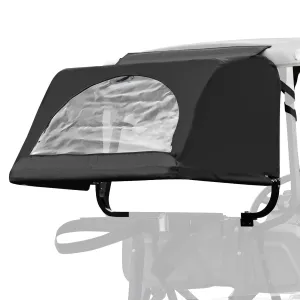 Drive-up Golf Cart Universal Rear Bag Rain Cover, Foldable Rain Cover - Black