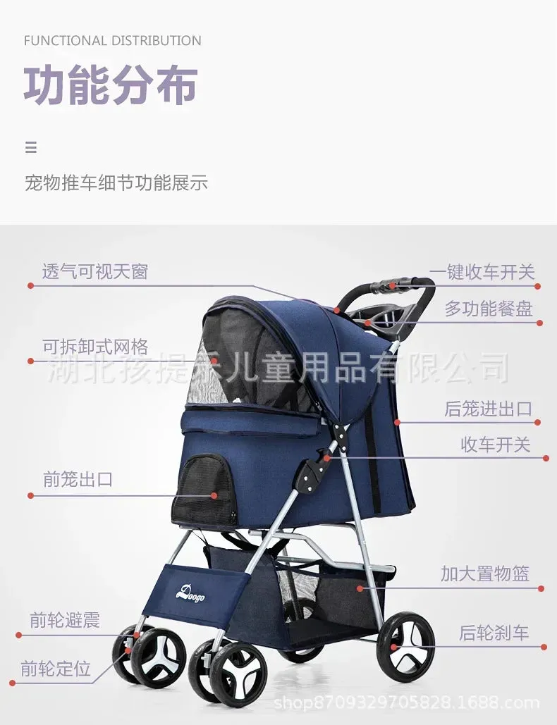 DTC-804 Portable Foldable Pet Cart