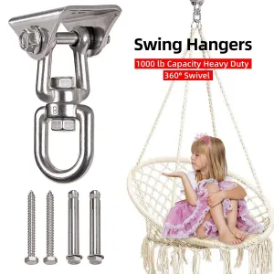 Durable Stainless Steel Swing Chair Hammock Hooks Heavy Duty Swivel Load Hooks